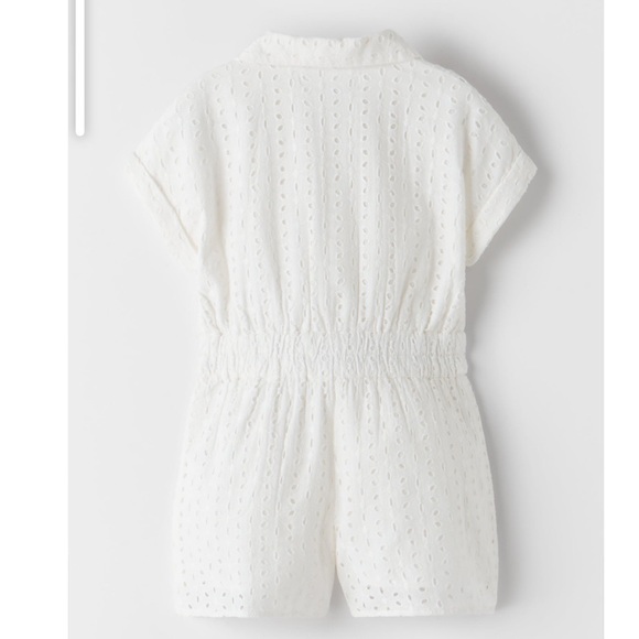 ZARA Girls Swiss Embroidery Jumpsuit - Picture 2 of 3